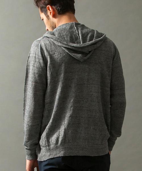 BEAUTY&YOUTH UNITED ARROWS(ビューティーアンドユースユナイテッドアローズ)の「BY ∴ LINIFICIO リネン ジップ パーカー ◆(パーカー・メンズ・グレー/ライトブルー・SMALL/MEDIUM/LARGE/X-LARGE)」の7枚目の写真