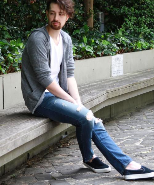 BEAUTY&YOUTH UNITED ARROWS(ビューティーアンドユースユナイテッドアローズ)の「BY ∴ LINIFICIO リネン ジップ パーカー ◆(パーカー・メンズ・グレー/ライトブルー・SMALL/MEDIUM/LARGE/X-LARGE)」の9枚目の写真