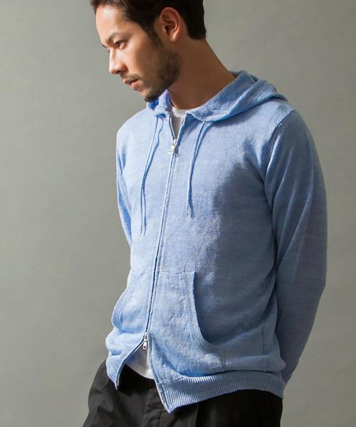 BEAUTY&YOUTH UNITED ARROWS(ビューティーアンドユースユナイテッドアローズ)の「BY ∴ LINIFICIO リネン ジップ パーカー ◆(パーカー・メンズ・グレー/ライトブルー・SMALL/MEDIUM/LARGE/X-LARGE)」の14枚目の写真