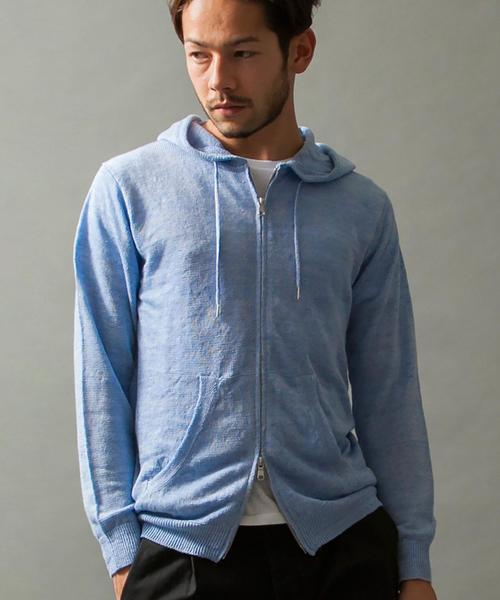 BEAUTY&YOUTH UNITED ARROWS(ビューティーアンドユースユナイテッドアローズ)の「BY ∴ LINIFICIO リネン ジップ パーカー ◆(パーカー・メンズ・グレー/ライトブルー・SMALL/MEDIUM/LARGE/X-LARGE)」の15枚目の写真