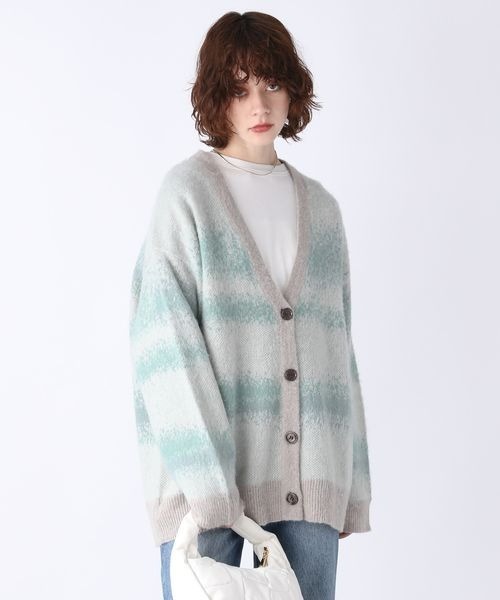 JEANASIS（ジーナシス）の「7GミストキモウVカーディガン/169019（カーディガン/ボレロ・レディース・ホワイト系その他/ブラック系その他/グリーン系その他/オレンジ系その他・FREE）」の21枚目の写真