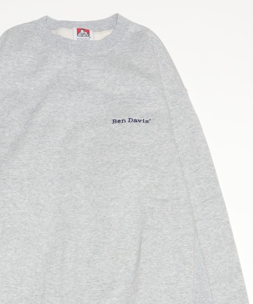 BEN DAVIS(ベンデイビス)の「BEN DAVIS/ベンデイビス ワンポイントロゴ刺繍 裏起毛 ビッグシルエット スウェットトレーナー(スウェット・メンズ・ブラック/ダークグリーン/ダークブラウン/ベージュ/ネイビー/グレー/レッド/イエロー/ブルー/ブルーグリーン・M/L/XL)」の19枚目の写真