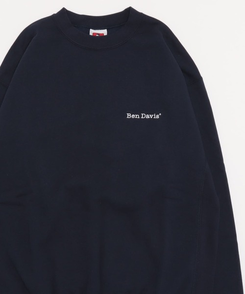 BEN DAVIS(ベンデイビス)の「BEN DAVIS/ベンデイビス ワンポイントロゴ刺繍 裏起毛 ビッグシルエット スウェットトレーナー(スウェット・メンズ・ブラック/ダークグリーン/ダークブラウン/ベージュ/ネイビー/グレー/レッド/イエロー/ブルー/ブルーグリーン・M/L/XL)」の12枚目の写真