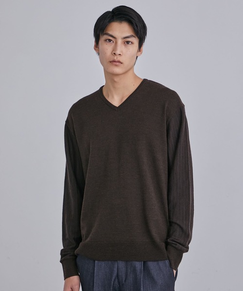 UNITED TOKYO Vネックニット 残りわずか〉アシメVネックPO(1 WHITE): : メンズ｜UNITED TOKYO