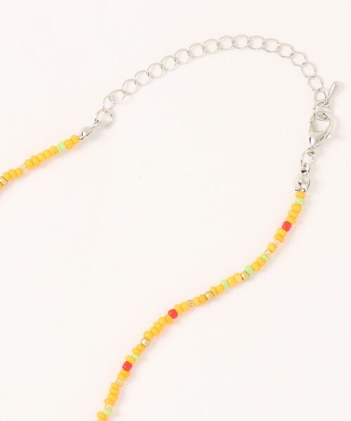 apres jour mignon(アプレジュールミニョン)の「【apresjour mignon×ARIAZ】フラワービーズネックレス(ネックレス・レディース・ブラック/ピンク/オレンジ・ONESIZE)」の7枚目の写真