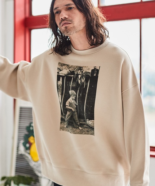 CAMBIO(カンビオ)の「msw1207- プリントスウェット -(Boy)(スウェット・メンズ・ベージュ/グレー/グリーン・M/L/XL)」の4枚目の写真