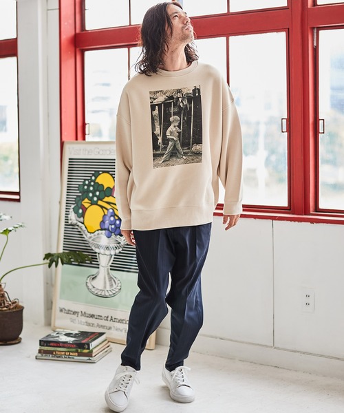 CAMBIO(カンビオ)の「msw1207- プリントスウェット -(Boy)(スウェット・メンズ・ベージュ/グレー/グリーン・M/L/XL)」の5枚目の写真