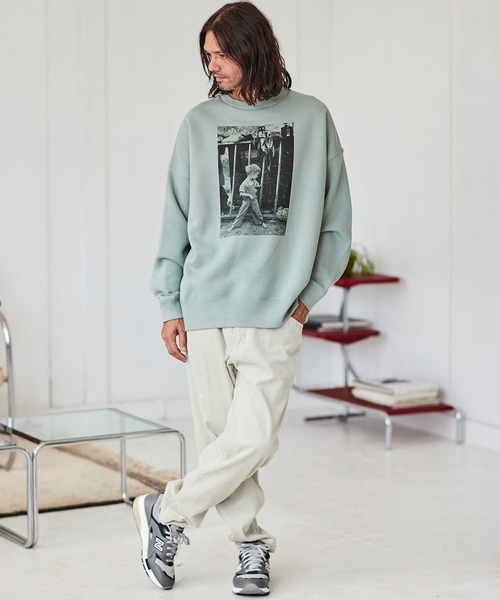CAMBIO(カンビオ)の「msw1207- プリントスウェット -(Boy)(スウェット・メンズ・ベージュ/グレー/グリーン・M/L/XL)」の9枚目の写真