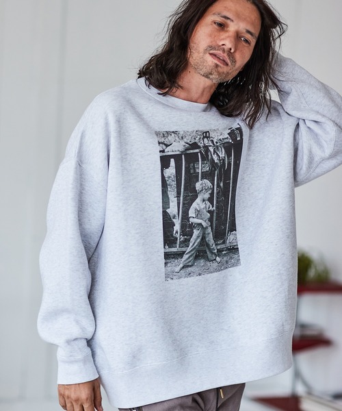 CAMBIO(カンビオ)の「msw1207- プリントスウェット -(Boy)(スウェット・メンズ・ベージュ/グレー/グリーン・M/L/XL)」の10枚目の写真