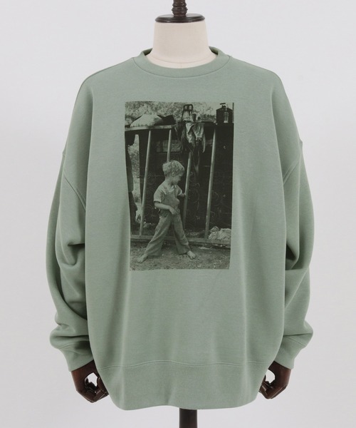 CAMBIO(カンビオ)の「msw1207- プリントスウェット -(Boy)(スウェット・メンズ・ベージュ/グレー/グリーン・M/L/XL)」の14枚目の写真