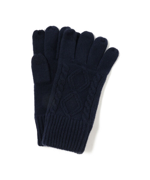 BEAMS（ビームス）の「BEAMS / ケーブル ニット グローブ（手袋・メンズ・ブラック/ブラウン系その他3/ネイビー・ONE SIZE）」の10枚目の写真