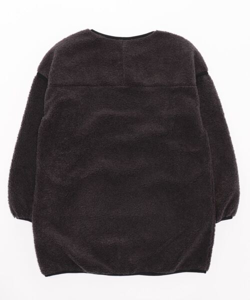 Q（キュー）の「ボアミドルブルゾン（ブルゾン・レディース・チャコールグレー/アイボリー・MEDIUM）」の14枚目の写真