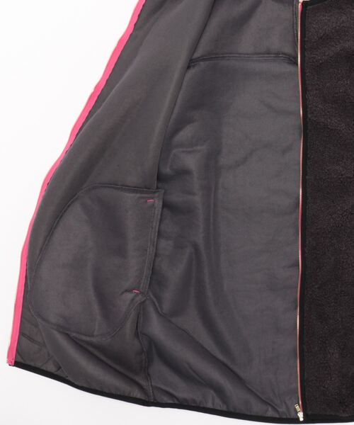 Q（キュー）の「ボアミドルブルゾン（ブルゾン・レディース・チャコールグレー/アイボリー・MEDIUM）」の13枚目の写真