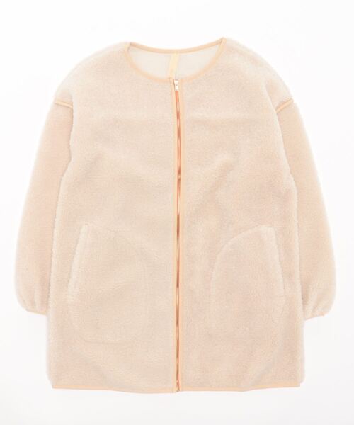 Q（キュー）の「ボアミドルブルゾン（ブルゾン・レディース・チャコールグレー/アイボリー・MEDIUM）」の16枚目の写真