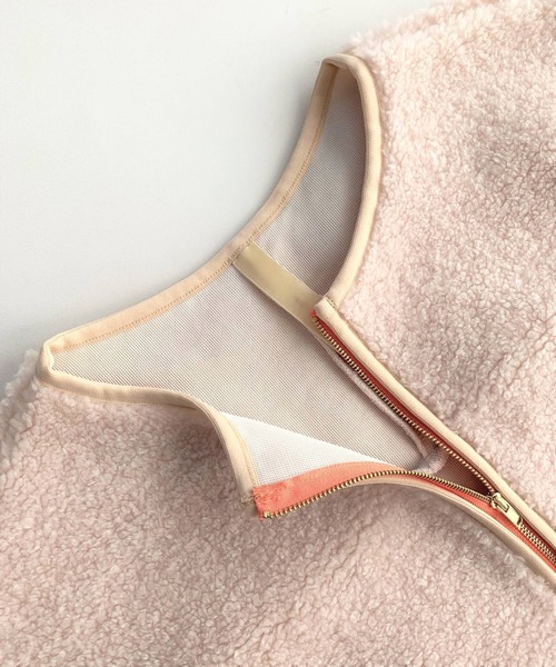 Q（キュー）の「ボアミドルブルゾン（ブルゾン・レディース・チャコールグレー/アイボリー・MEDIUM）」の11枚目の写真