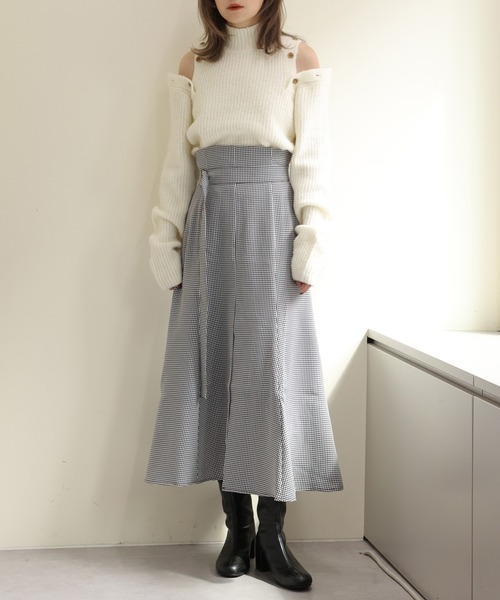 one after another NICE CLAUP（ワンアフターアナザーナイスクラップ）の「【新色追加】スタイルアップが叶う　フロントスリットマーメイドスカート（スカート・レディース・ピンク/アイボリー/ブラック/ブラック系その他・SMALL/MEDIUM）」の16枚目の写真