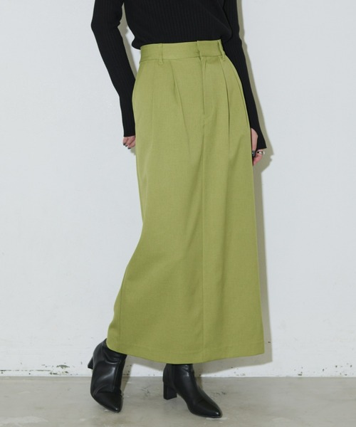 Aunt Marie's（アントマリーズ）の「スラックススカート（スカート・レディース・ブラック/チャコールグレー/ダークブラウン/ダークベージュ/グリーン/ブルーグレー・マルチサイズ）」の20枚目の写真