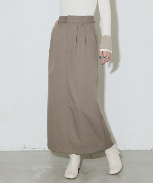 Aunt Marie's（アントマリーズ）の「スラックススカート（スカート・レディース・ブラック/チャコールグレー/ダークブラウン/ダークベージュ/グリーン/ブルーグレー・マルチサイズ）」の21枚目の写真