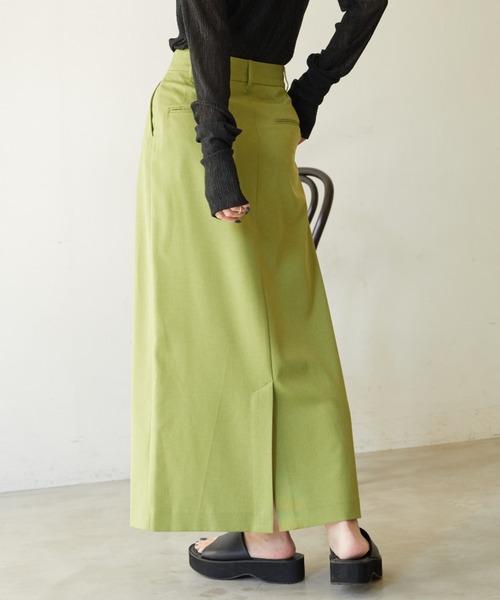 Aunt Marie's（アントマリーズ）の「スラックススカート（スカート・レディース・ブラック/チャコールグレー/ダークブラウン/ダークベージュ/グリーン/ブルーグレー・マルチサイズ）」の14枚目の写真