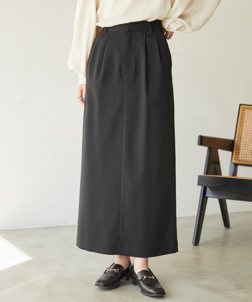 Aunt Marie's（アントマリーズ）の「スラックススカート（スカート・レディース・ブラック/チャコールグレー/ダークブラウン/ダークベージュ/グリーン/ブルーグレー・マルチサイズ）」の22枚目の写真