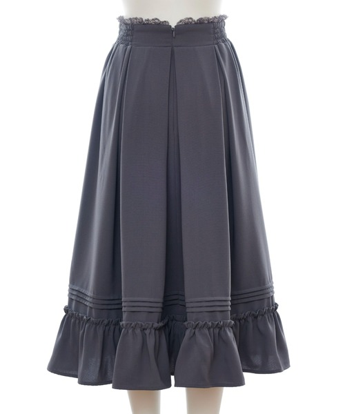 Secret Honey（シークレットハニー）の「裾フリルロングスカート（スカート・レディース・グレー/ブラック・MEDIUM）」の9枚目の写真