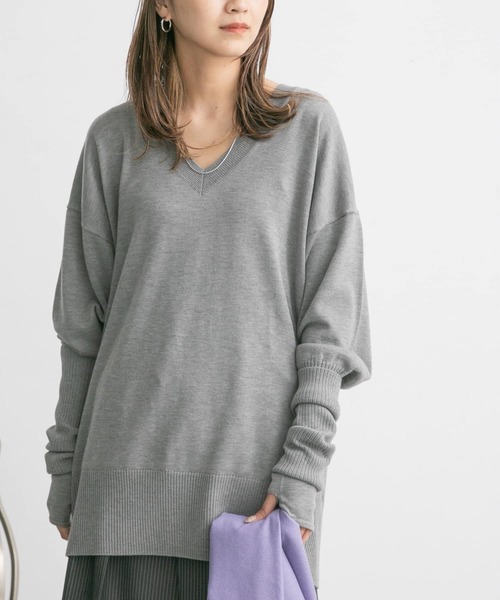 KBF（ケイビーエフ）の「アームウォーマーSETロングニット（ニット/セーター・レディース・グレー/レッド/ブラウン・ONE）」の12枚目の写真