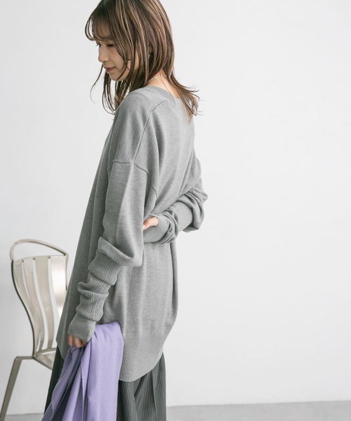 KBF（ケイビーエフ）の「アームウォーマーSETロングニット（ニット/セーター・レディース・グレー/レッド/ブラウン・ONE）」の14枚目の写真