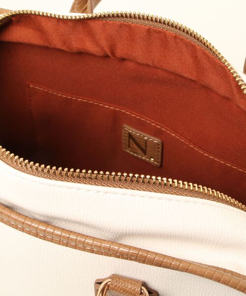 N.（N. Natural Beauty Basic）（エヌエヌナチュラルビューティーベーシック）の「【横田ひかるさん着用】スクエアボストンバッグ（トートバッグ・レディース・ホワイト系その他/ブラウン/グリーン・ﾌﾘ-）」の20枚目の写真