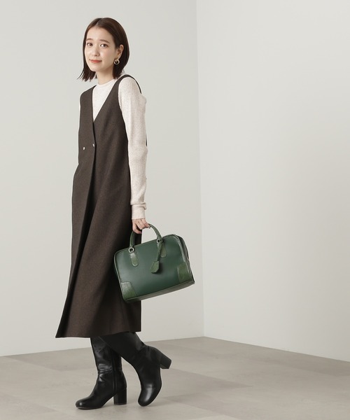 N.（N. Natural Beauty Basic）（エヌエヌナチュラルビューティーベーシック）の「【横田ひかるさん着用】スクエアボストンバッグ（トートバッグ・レディース・ホワイト系その他/ブラウン/グリーン・ﾌﾘ-）」の7枚目の写真