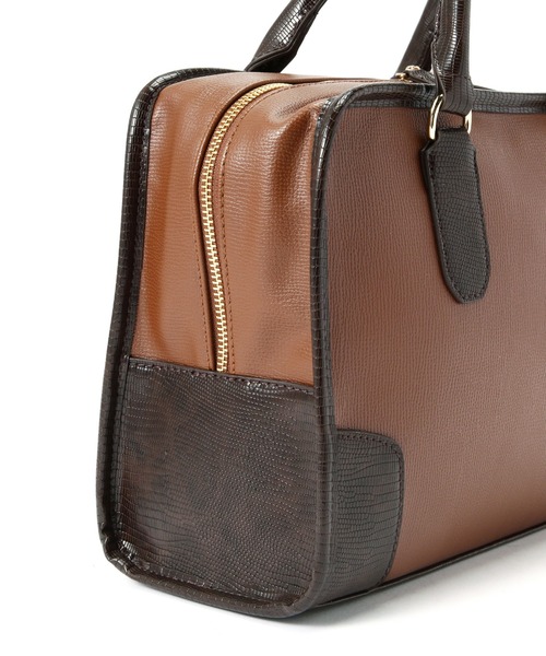 N.（N. Natural Beauty Basic）（エヌエヌナチュラルビューティーベーシック）の「【横田ひかるさん着用】スクエアボストンバッグ（トートバッグ・レディース・ホワイト系その他/ブラウン/グリーン・ﾌﾘ-）」の18枚目の写真