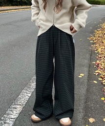 チェックパンツ