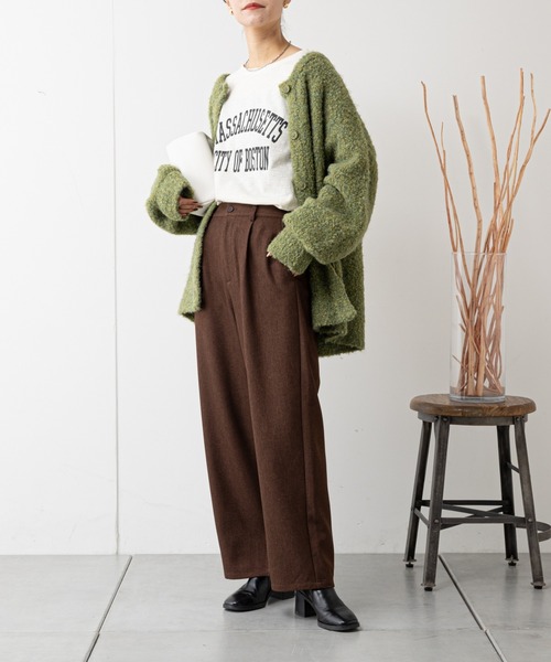 CIAOPANIC TYPY（チャオパニックティピー）の「シアーボーダーロゴTee（Tシャツ/カットソー・レディース・チャコールグレー/ホワイト/ブラック・ONE SIZE）」の9枚目の写真