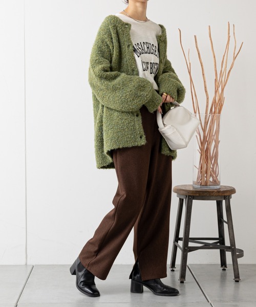 CIAOPANIC TYPY（チャオパニックティピー）の「シアーボーダーロゴTee（Tシャツ/カットソー・レディース・チャコールグレー/ホワイト/ブラック・ONE SIZE）」の11枚目の写真