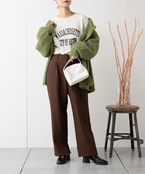 CIAOPANIC TYPY（チャオパニックティピー）の「シアーボーダーロゴTee（Tシャツ/カットソー・レディース・チャコールグレー/ホワイト/ブラック・ONE SIZE）」の8枚目の写真