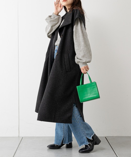 CIAOPANIC TYPY（チャオパニックティピー）の「シアーボーダーロゴTee（Tシャツ/カットソー・レディース・チャコールグレー/ホワイト/ブラック・ONE SIZE）」の18枚目の写真