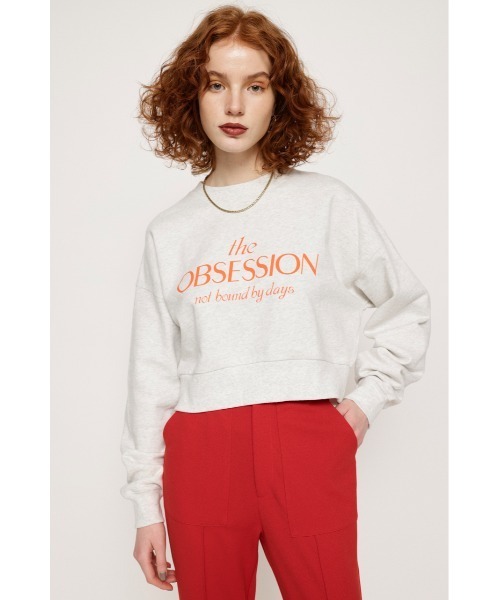 SLY(スライ)の「PIGMENT DYED LOGO SW ピグメントダイド ロゴ スウェット トレーナー(スウェット・レディース・ブルー/杢グレー/ライトブラック・FREE)」の3枚目の写真