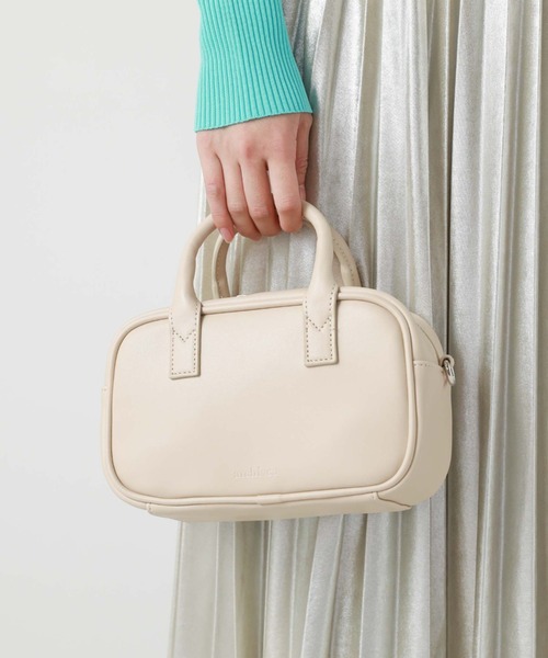 archives（アルシーヴ）の「スクエアボストン（ボストンバッグ・レディース・アイボリー/グレー/ブラック・FREE）」の4枚目の写真