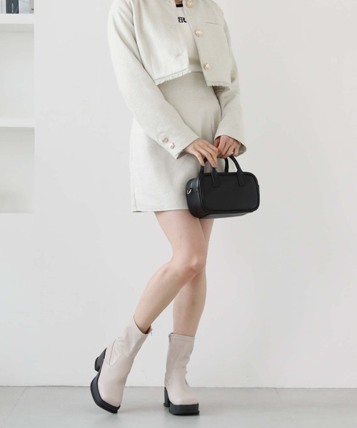 archives（アルシーヴ）の「スクエアボストン（ボストンバッグ・レディース・アイボリー/グレー/ブラック・FREE）」の13枚目の写真