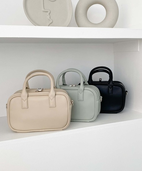 archives（アルシーヴ）の「スクエアボストン（ボストンバッグ・レディース・アイボリー/グレー/ブラック・FREE）」の18枚目の写真