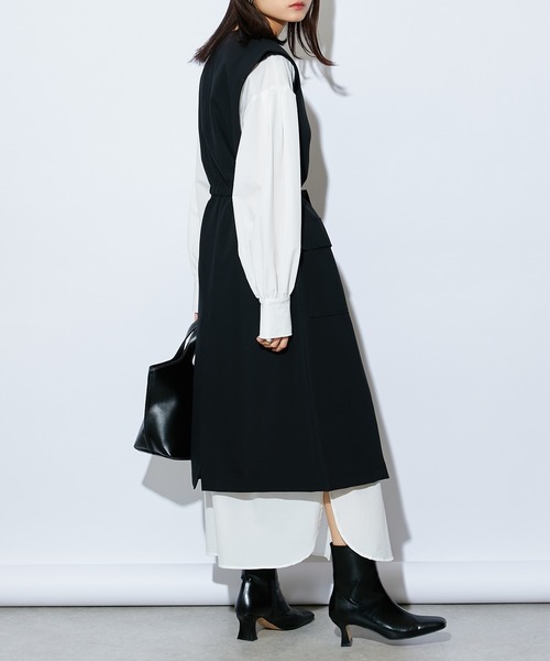 Lui's（ルイス）の「ローヒールスクエアトゥショートブーツ（ブーツ・レディース・ブラック/オフホワイト・24.5cm/23.5cm）」の19枚目の写真