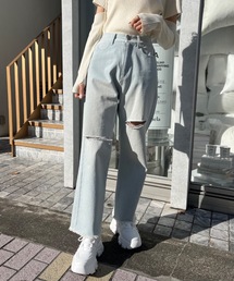 OLIVE des OLIVE | ダメージデニムパンツ(デニムパンツ)