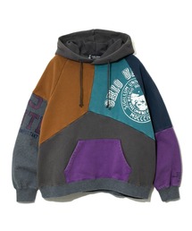 CUBE SUGAR/キューブシュガー　CVC裏毛起毛パウダー加工切替パーカー