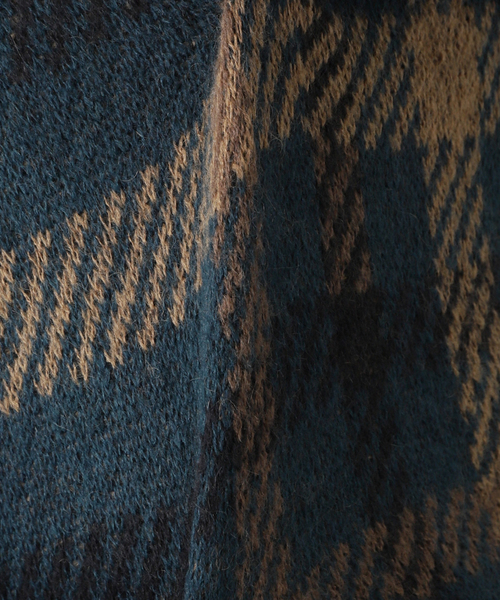 JOURNAL STANDARD（ジャーナルスタンダード）の「モヘアミックス ジャガードチェックニット（ニット/セーター・メンズ・ライトグリーン/ベージュ・MEDIUM/LARGE）」の16枚目の写真