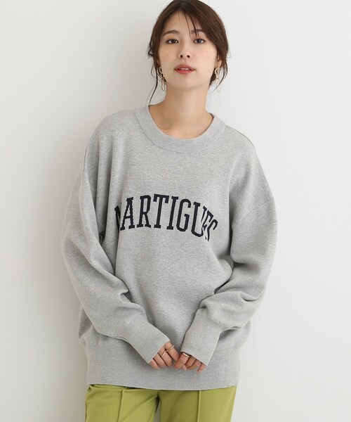 SHOO・LA・RUE（シューラルー）の「◆【洗える】ナチュラルに体型カバー ロゴニット（ニット/セーター・レディース・グレー/ダークネイビー/ライトベージュ・00）」の10枚目の写真