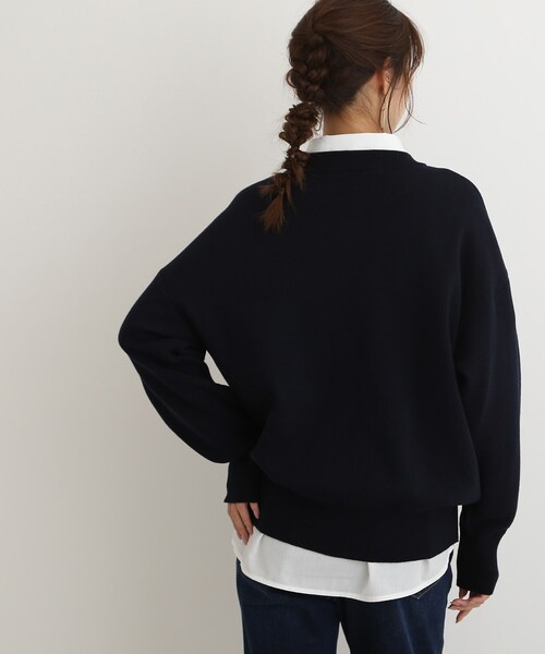 SHOO・LA・RUE（シューラルー）の「◆【洗える】ナチュラルに体型カバー ロゴニット（ニット/セーター・レディース・グレー/ダークネイビー/ライトベージュ・00）」の19枚目の写真