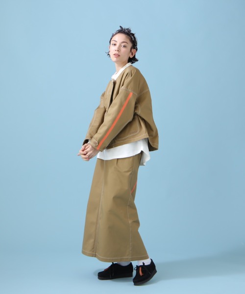 AVIREX（アヴィレックス）の「《WEB&DEPOT限定》ANTIFOULING LINE JACKET/ アンティフォーリング ラインジャケット（ブルゾン・レディース・ブラック/カーキブラウン・FREE）」の14枚目の写真