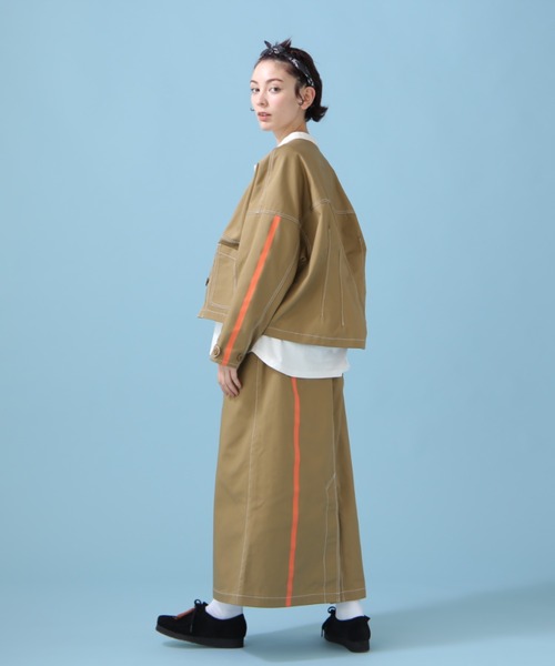 AVIREX（アヴィレックス）の「《WEB&DEPOT限定》ANTIFOULING LINE JACKET/ アンティフォーリング ラインジャケット（ブルゾン・レディース・ブラック/カーキブラウン・FREE）」の15枚目の写真