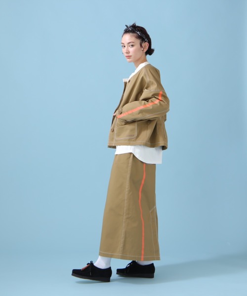 AVIREX（アヴィレックス）の「《WEB&DEPOT限定》ANTIFOULING LINE JACKET/ アンティフォーリング ラインジャケット（ブルゾン・レディース・ブラック/カーキブラウン・FREE）」の17枚目の写真