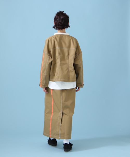 AVIREX（アヴィレックス）の「《WEB&DEPOT限定》ANTIFOULING LINE JACKET/ アンティフォーリング ラインジャケット（ブルゾン・レディース・ブラック/カーキブラウン・FREE）」の18枚目の写真