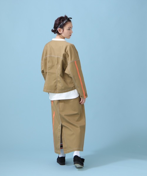 AVIREX（アヴィレックス）の「《WEB&DEPOT限定》ANTIFOULING LINE JACKET/ アンティフォーリング ラインジャケット（ブルゾン・レディース・ブラック/カーキブラウン・FREE）」の19枚目の写真